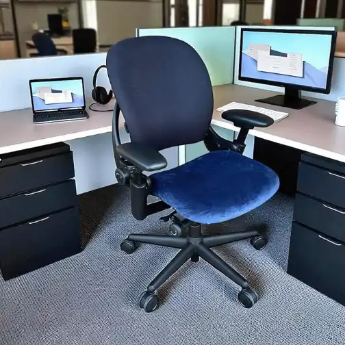 navy office chair cover